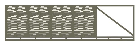 Brama przesuwna typ MODERN ELONGAL - 4,00 x 1,20 m