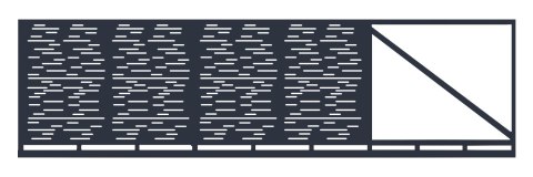 Brama przesuwna typ MODERN ELONGAL - 4,00 x 1,20 m