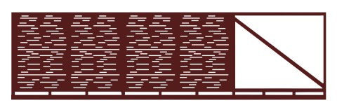 Brama przesuwna typ MODERN ELONGAL - 4,00 x 1,20 m