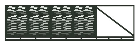 Brama przesuwna typ MODERN ELONGAL - 4,00 x 1,20 m