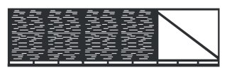 Brama przesuwna typ MODERN ELONGAL - 4,00 x 1,50 m