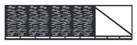 Brama przesuwna typ MODERN ELONGAL - 4,00 x 1,50 m