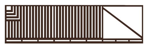 Brama przesuwna typ CLASSIC A - 4,00 x 1,20 m